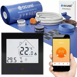 Vykurovacia fólia 140W/m² WiFi termostat Set 2m²